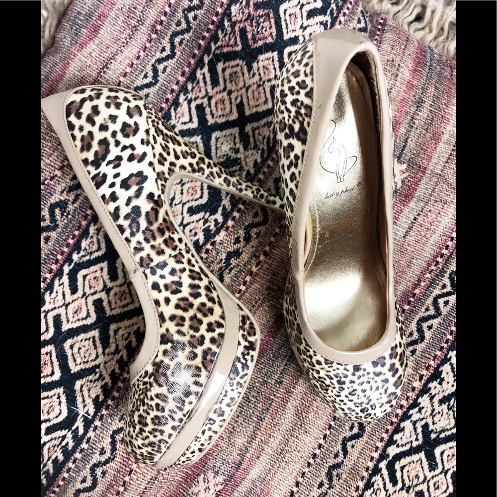 Baby Phat Leopard Print Heels 9M